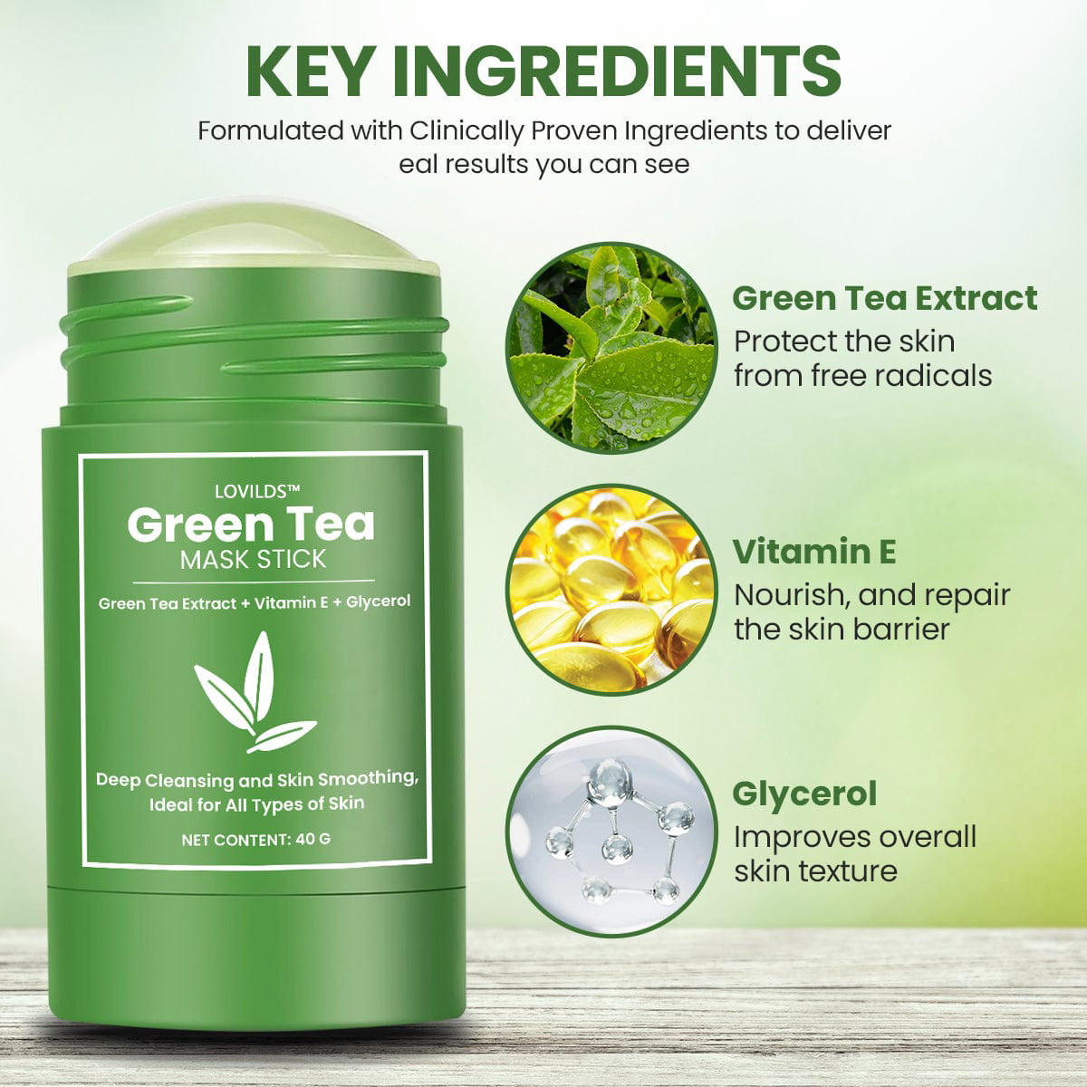 2025 New Style - Green Tea Deep Cleansing Mask